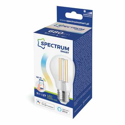 Żarówka LED Wi-Fi ściemnialna 5W COG E27 CCT DIMM Clear Spectrum SMART - WOJ+14418