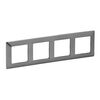 Ramka poczwórna Stalowy Legrand Valena Life - 754154