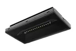 Czarna oprawa ewakuacyjna LED Intelight VELLA ECO SO 125 M 1h z 15 diodami LED, IP65, widok z góry.
