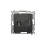 Gniazdo HDMI pojedyncze w kolorze czarny mat z serii Simon 54, model DGHDMI.01/49, producenta Kontakt-Simon.