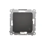 Łącznik krzyżowy Simon 54 DW7.01/49 w kolorze czarny mat, z metalowym mechanizmem montażowym.