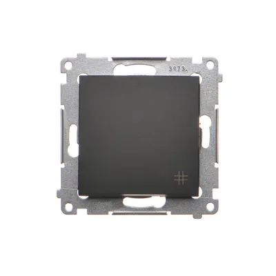 Łącznik krzyżowy Simon 54 DW7.01/49 w kolorze czarny mat, z metalowym mechanizmem montażowym.