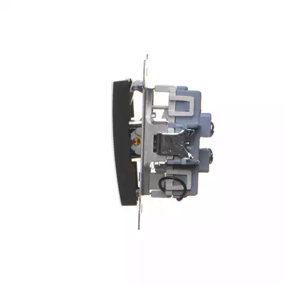 Łącznik schodowy podwójny z podświetleniem 10AX Czarny mat - DW6/2L.01/49 Simon 54