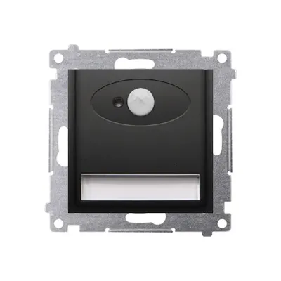Oprawa schodowa LED z czujnikiem ruchu 230V, kolor czarny mat, producent Kontakt-Simon. Model DOSCB.01/49.