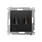 Gniazdo HDMI podwójne Czarny mat Simon 54 - DGHDMI2.01/49