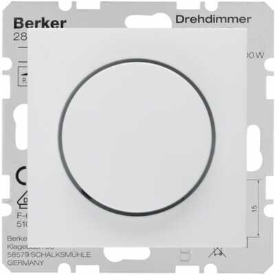 Roszerzenie ściemniacza LED komfort do układu schodowego Biały połysk Berker B.Kwadrat
