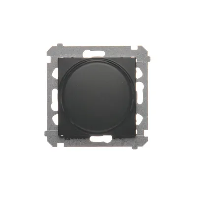 Ściemniacz obrotowy LED dwubiegunowy Simon 54 w kolorze czarny mat, instalacja 3 lub 4-przewodowa, model DS9L2.01/49.