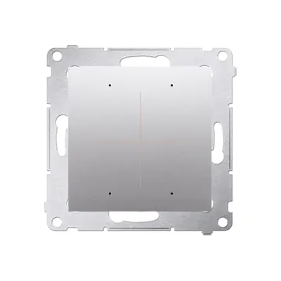 Srebrny matowy kontroler WiFi Simon 54 GO do sterowania urządzeniami, model DEK1W.01/43 od Kontakt-Simon.