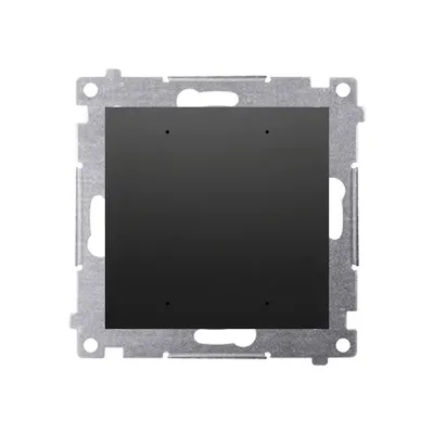 Sterownik oświetleniowy pojedynczy SWITCH WiFi Czarny mat Simon 54 GO - DEW1WA.01/49, widok z przodu na produkt na białym tle.