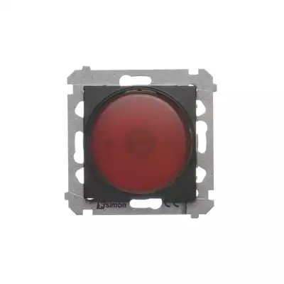 Sygnalizator świetlny LED - światło czerwone Czarny mat - DSS2.01/49 Simon 54