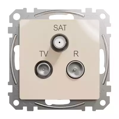 Gniazdo antenowe R-TV-SAT końcowe Beżowy Schneider Sedna Design&amp;Elements - SDD112481