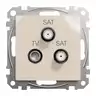 Gniazdo antenowe TV-SAT-SAT końcowe Beżowy Schneider Sedna Design&amp;Elements - SDD112481S