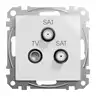 Gniazdo antenowe TV-SAT-SAT końcowe Biały Schneider Sedna Design&amp;Elements - SDD111481S