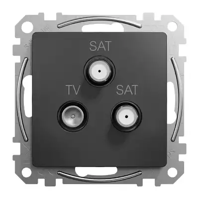 Gniazdo antenowe TV-SAT-SAT końcowe Czarny Antracyt Schneider Sedna Design&amp;Elements - SDD114481S