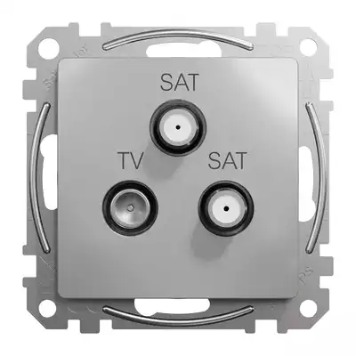Gniazdo antenowe TV-SAT-SAT końcowe Srebrne Aluminium Schneider Sedna Design&amp;Elements - SDD113481S