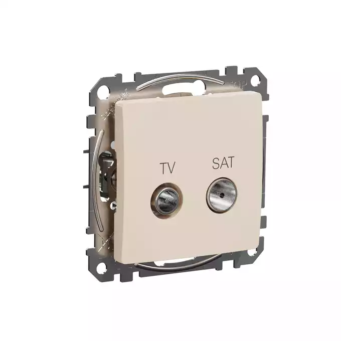 Gniazdo antenowe TV-SAT końcowe Beżowy Schneider Sedna Design&amp;Elements - SDD112471S