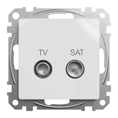 Gniazdo antenowe TV-SAT przelotowe (10dB) Biały Schneider Sedna Design&amp;Elements - SDD111478S