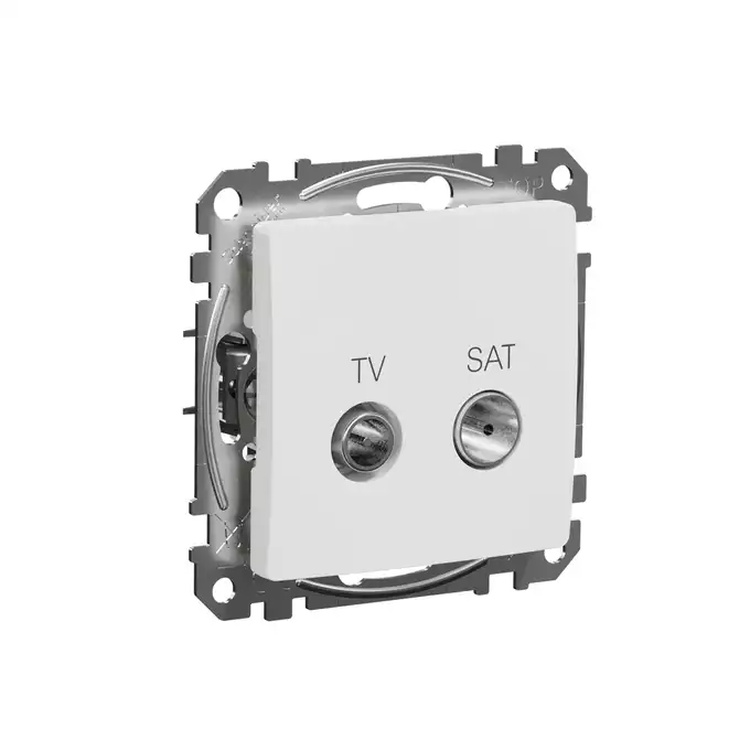 Gniazdo antenowe TV-SAT przelotowe (7dB) Biały Schneider Sedna Design&amp;Elements - SDD111474S