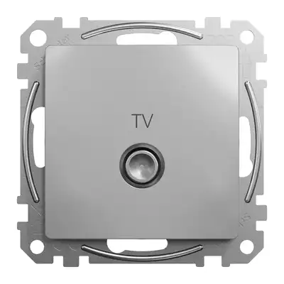 Gniazdo antenowe TV przelotowe (10dB) Srebrne Aluminium Schneider Sedna Design&amp;Elements - SDD113478