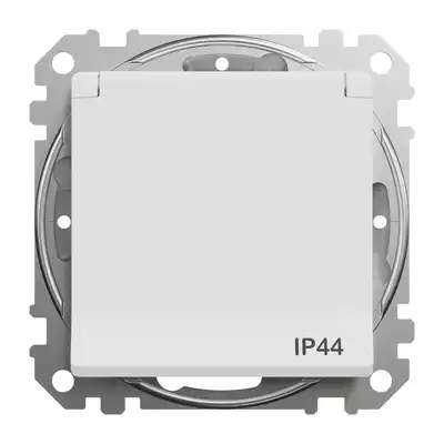 Gniazdo bryzgoszczelne IP44 Biały Schneider Sedna Design&amp;Elements - SDD211023