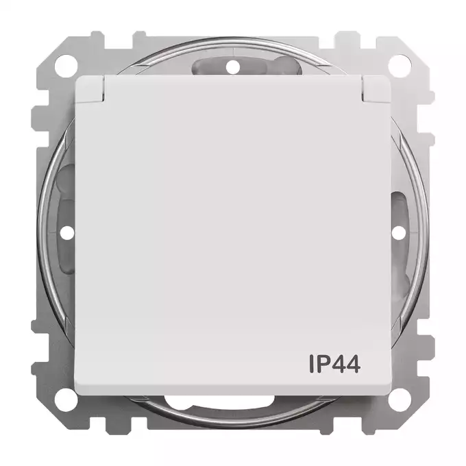 Gniazdo bryzgoszczelne IP44 Biały Schneider Sedna Design&amp;Elements - SDD211023