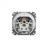 Gniazdo bryzgoszczelne z przesłonami IP44 (szybkozłącza) Srebrne Aluminium Schneider Sedna Design&amp;Elements - SDD213014
