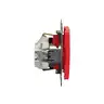 Gniazdo pojedyncze z uziemieniem i przesłonami Czerwony Schneider Sedna Design&amp;Elements - SDD115011