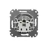 Gniazdo pojedyncze z uziemieniem i przesłonami Srebrne Aluminium Schneider Sedna Design&amp;Elements - SDD113011