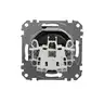 Gniazdo pojedyncze z uziemieniem i przesłonami (szybkozłącza) Czarny Antracyt Schneider Sedna Design&amp;Elements - SDD114012