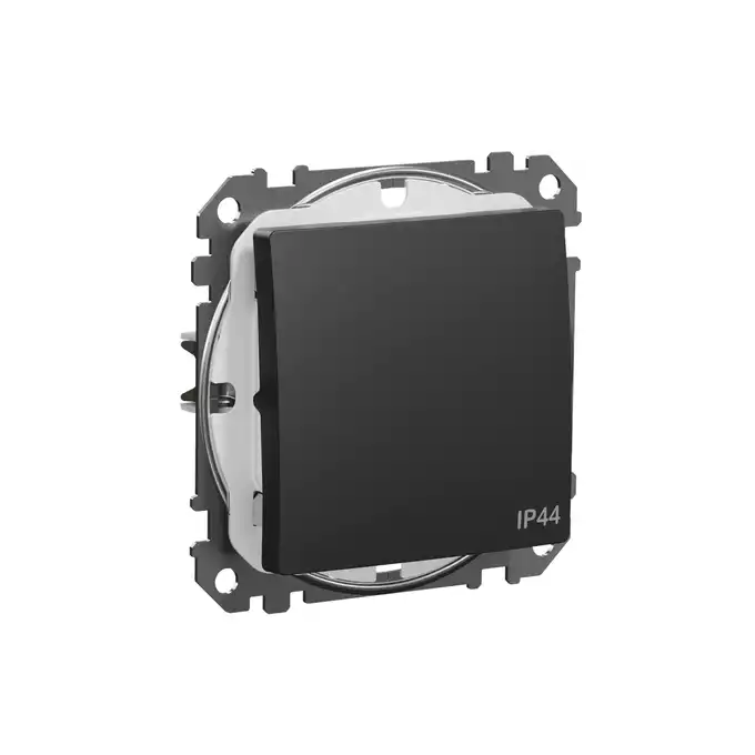 Łącznik jednobiegunowy IP44 Czarny Antracyt Schneider Sedna Design&amp;Elements - SDD214101