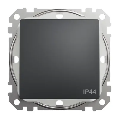 Łącznik jednobiegunowy IP44 Schneider Sedna Design&amp;Elements w kolorze czarny antacyt, model SDD214101.