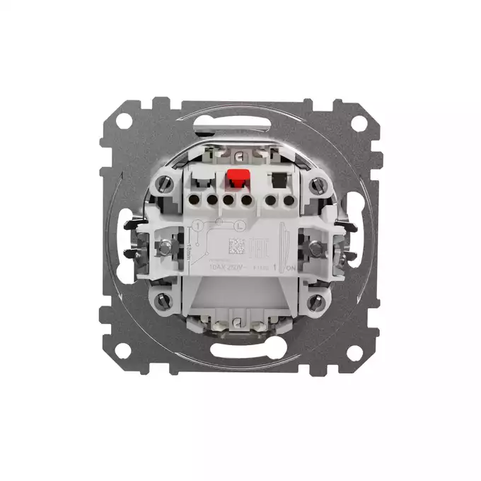 Łącznik jednobiegunowy z podświetleniem Srebrne Aluminium Schneider Sedna Design&amp;Elements - SDD113101L