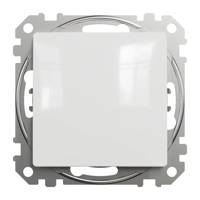 Łącznik schodowy 10AX biały Schneider Sedna Design&amp;Elements SDD111106 na jednolitym tle.