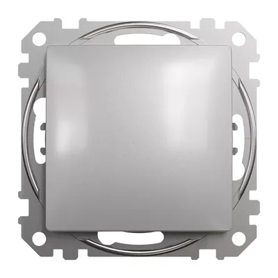 Łącznik schodowy Schneider Sedna Design&amp;Elements SDD113106, 10AX, wykończenie ze szczotkowanego aluminium, z mechanizmem.