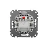 Mechanizm przycisku zwiernego Heban Schneider Sedna Elements SDD181111U z widocznymi zaciskami i oznaczeniami elektrycznymi.