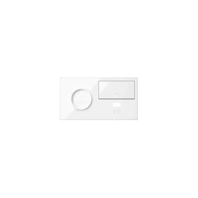 Panel podwójny gniazdo pojedyncze + 1 klawisz + ładowarka USB (lewa strona) Biały połysk Simon 100 - 10020225-130