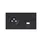 Panel podwójny gniazdo pojedyncze + 1 klawisz + ładowarka USB (lewa strona) Czarny mat Simon 100 - 10020225-238