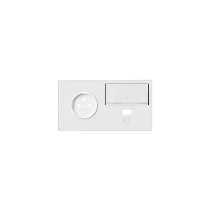 Panel podwójny gniazdo pojedyncze + ściemniacz + ładowarka USB (lewa strona) Biały mat Simon 100 - 10020231-230