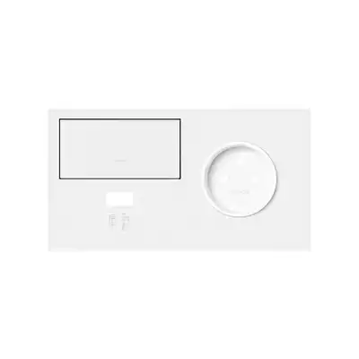 Panel podwójny gniazdo pojedyncze + ściemniacz + ładowarka USB (prawa strona) Biały mat Simon 100 - 10020227-230