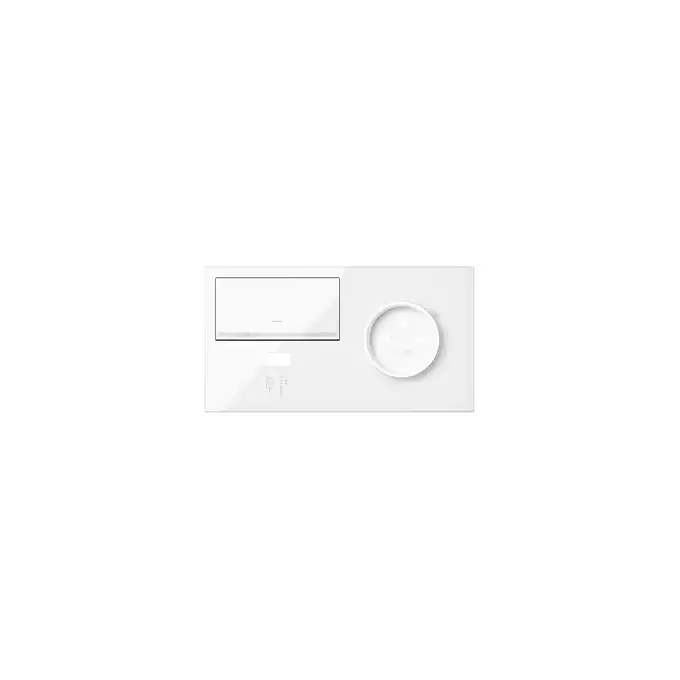 Panel podwójny gniazdo pojedyncze + ściemniacz + ładowarka USB (prawa strona) Biały połysk Simon 100 - 10020227-130