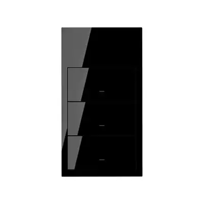 Panel podwójny pionowy 3 klawisze Czarny połysk Simon 100 - 10020215-138