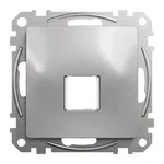 Płytka centralna pojedyncza Schneider Sedna Design&amp;Elements, srebrne aluminium, pod wkład Keystone SDD113421