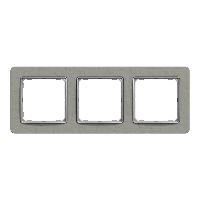 Potrójna ramka na gniazda i włączniki Schneider Sedna Elements w kolorze betonowym, model SDD390803.