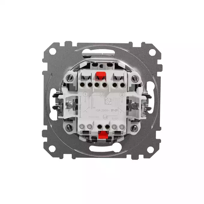 Przycisk podwójny zwierny Srebrne Aluminium Schneider Sedna Design&amp;Elements - SDD113118