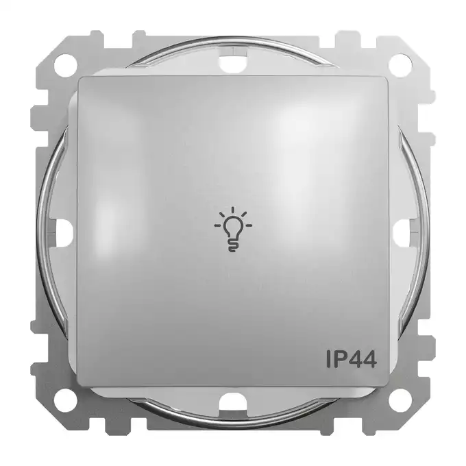 Przycisk zwierny światło IP44 Srebrne Aluminium Schneider Sedna Design&amp;Elements - SDD213132