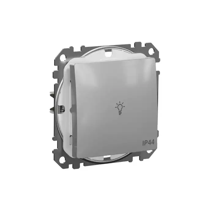 Przycisk zwierny światło IP44 Srebrne Aluminium Schneider Sedna Design&amp;Elements - SDD213132