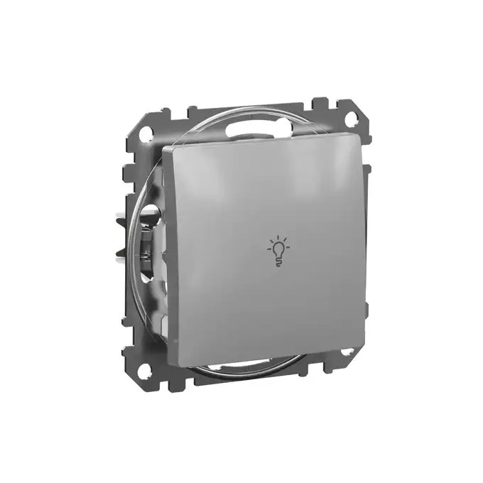 Przycisk zwierny światło Srebrne Aluminium Schneider Sedna Design&amp;Elements - SDD113132