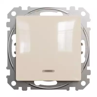 Przycisk zwierny z podświetleniem Beżowy Schneider Sedna Design&amp;Elements - SDD112111L