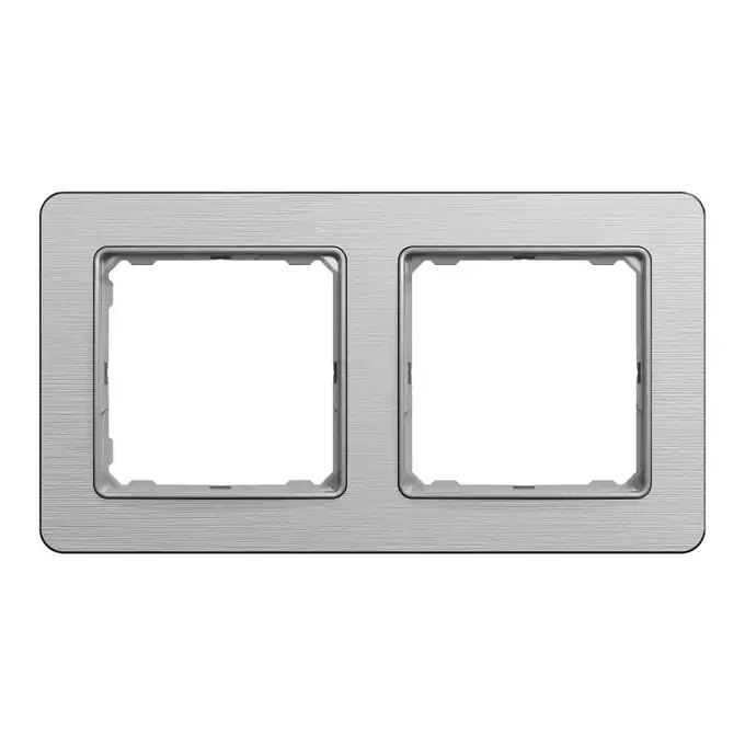 Ramka podwójna Szczotkowane Aluminium Schneider Sedna Elements - SDD370802