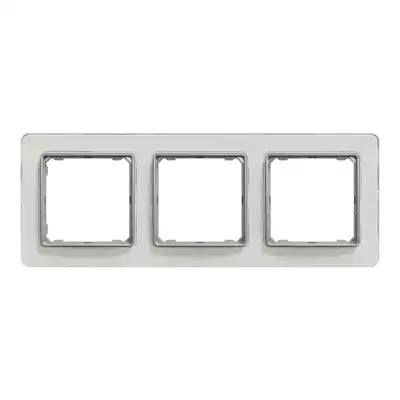 Ramka potrójna Szkło Białe Schneider Sedna Elements - SDD360803